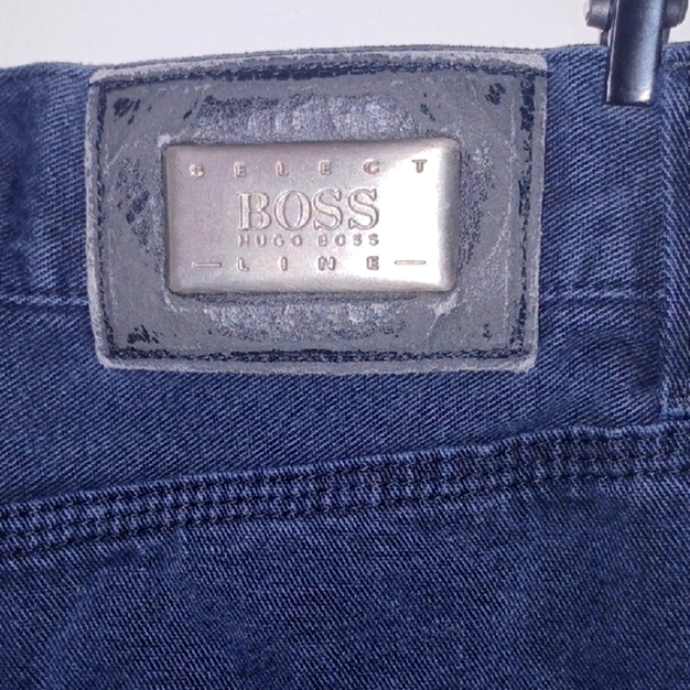 HUGO BOSS Faded Black Denim Jeans, 38W / 32L
